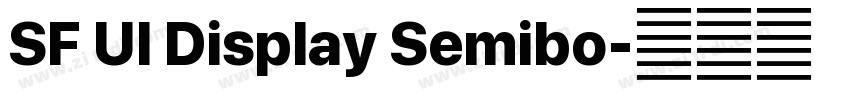 SF Ul Display Semibo字体转换